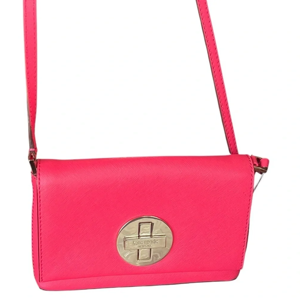 Fushia Pink Coquette Crossbody Bag Homecoming Girly Glam Luxe Leather
